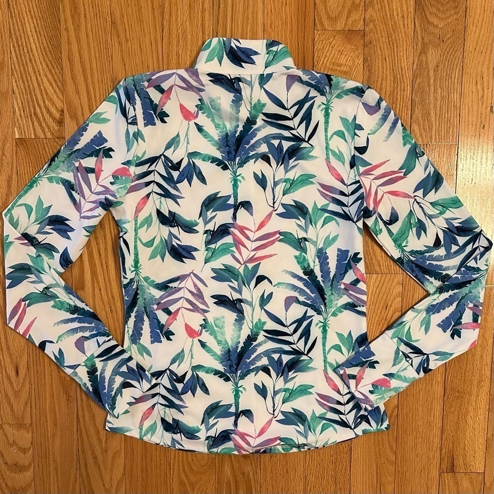 NWT TOMMY BAHAMA CAMPANULA TROPICAL Long Sleeve Full Zip Up Golf Tennis Jacket S - Picture 3 of 7